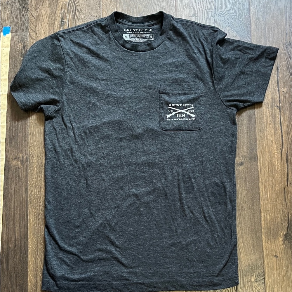 Grunt Style Charcoal Pocket Tee Medium